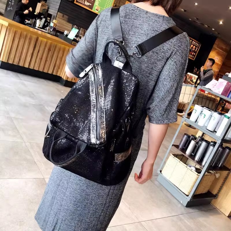 Luxury High Quality Bags - Yeni kadın naylon Sequins sırt yüksek