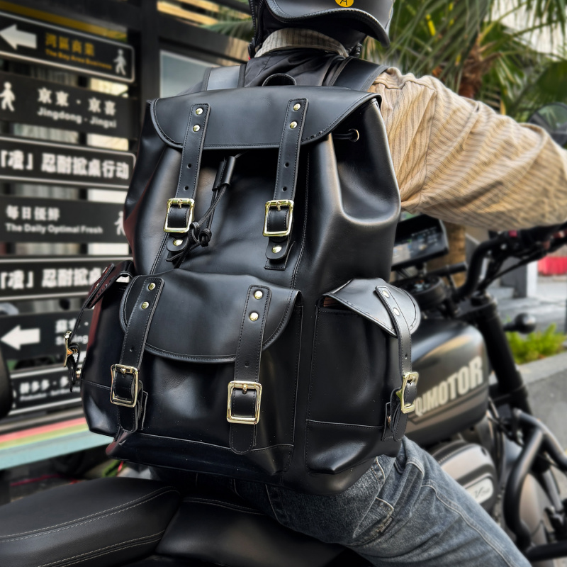 Genuine Leather Backpack - Yeni Gelenler Deri Sırt Çantası Lüks
