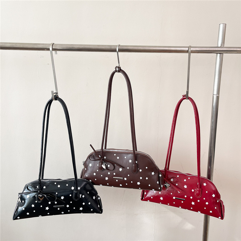 Luxury Bags That Are Affordable - Yeni PU Yıldızlar Yay Fermuarlı Tatlı