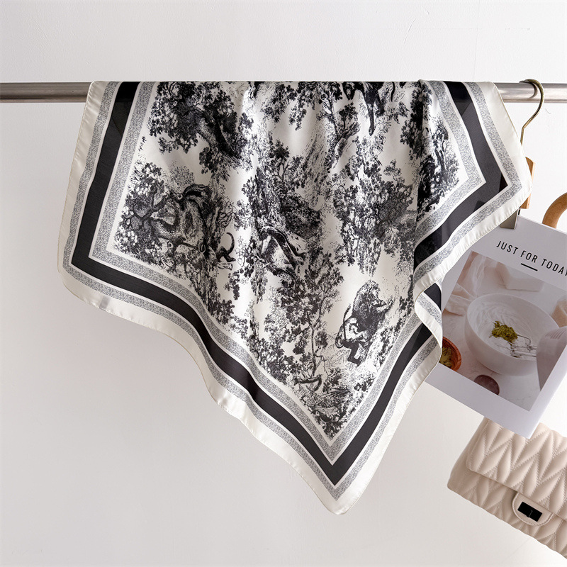 Luxury Bags Wholesale - Lüks Orman Baskılı Eşarplar kadın İpek