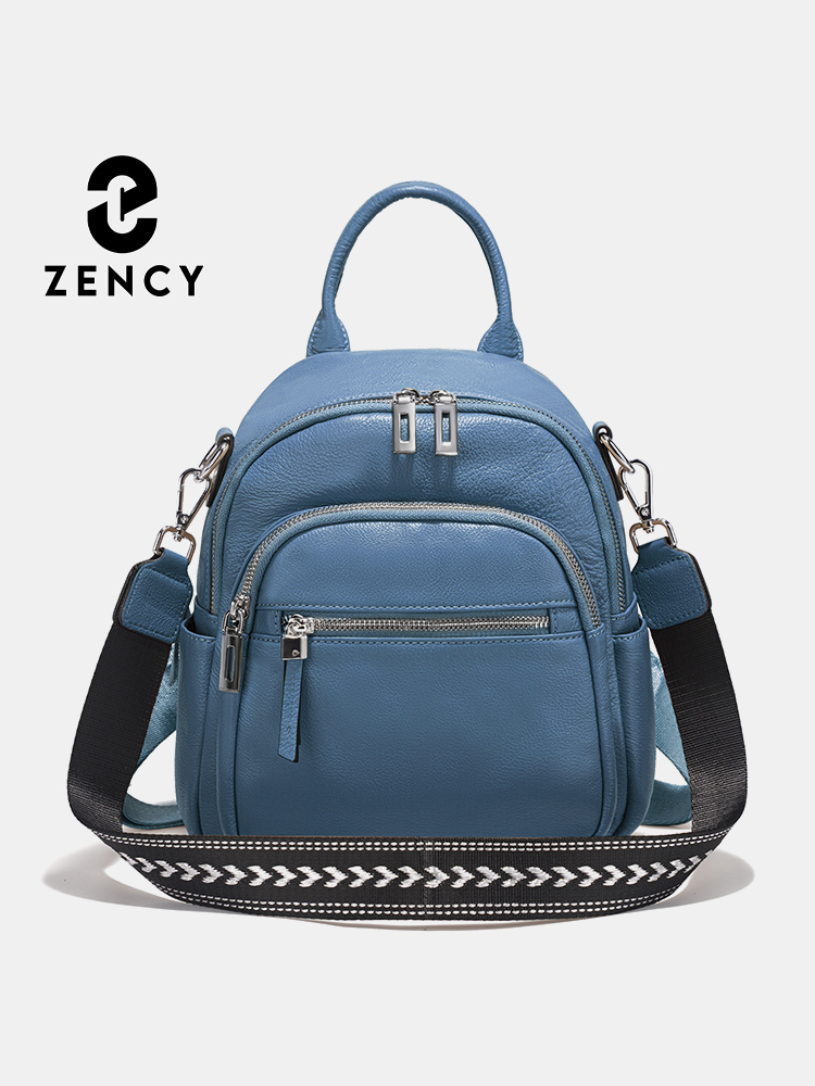 Genuine Leather Backpack - Zency Hakiki Deri Küçük Sırt Çantası