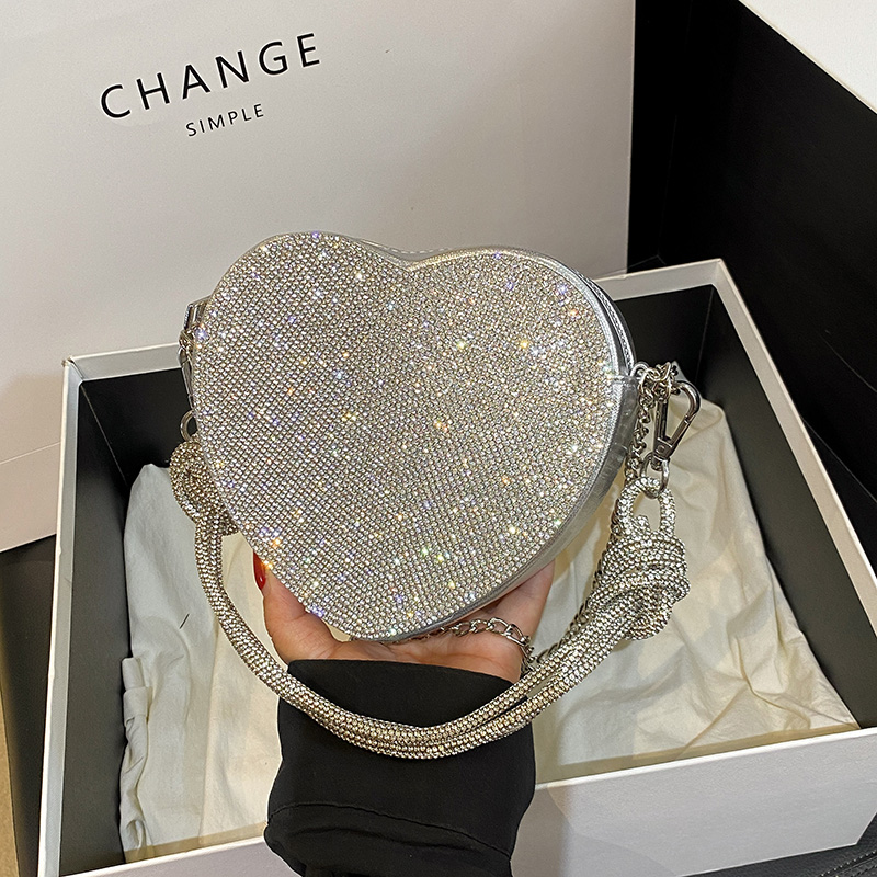 Luxury Bags Made In Italy - Düğüm kolu Rhinestones akşam el çantası