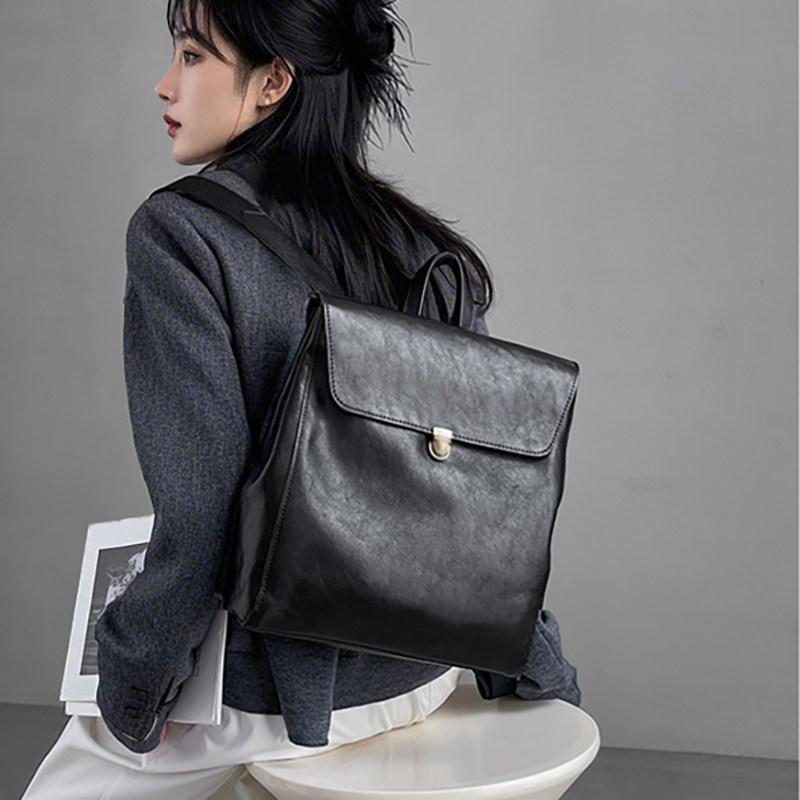 Genuine Leather Backpack - Lüks Marka Hakiki Deri Sırt Çantası