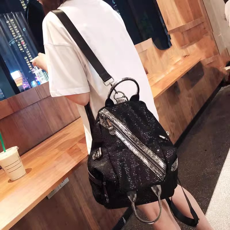 Yeni kadın naylon Sequins sırt - Luxury High Quality Bags incelemesi ve fiyatı